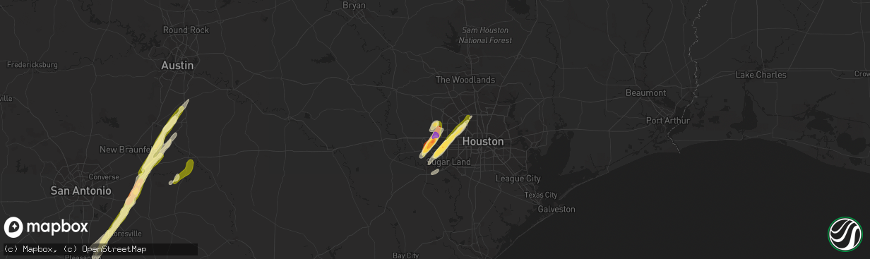 Hail Map in Katy TX on April 5 2023 HailTrace